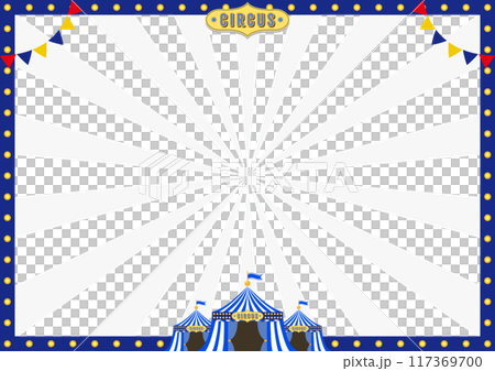 熱鬧的馬戲團框架（藍色） 117369700