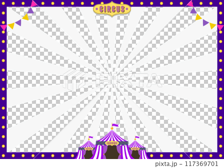 熱鬧的馬戲團框架（紫色） 117369701