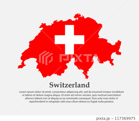 Vector map Switzerland made flag, Europe country Vector map Switzerland made flag, Europe country 117369975