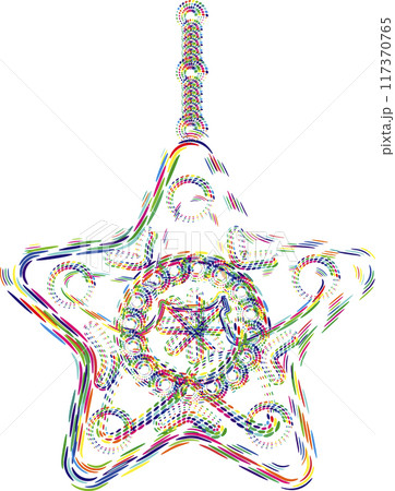 abstract illustration of a stylized figure of a star with a pattern abstract illustration of a stylized figure of a star with a pattern 117370765