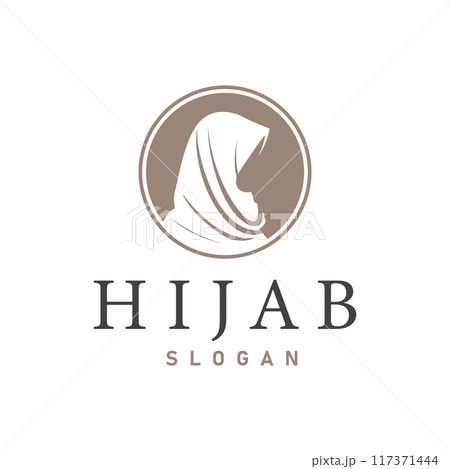 hijab logo design for boutique fashion product for Muslim women clothing hijab logo design for boutique fashion product for Muslim women clothing 117371444