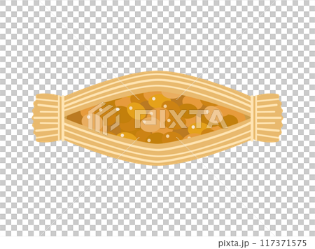 藁に包まれた納豆のイラスト 藁に包まれた納豆のイラスト 117371575
