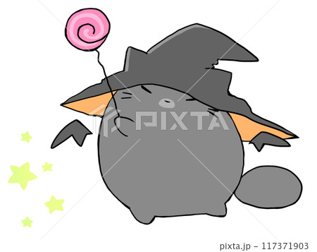 ハロウィンの夜にねこ ハロウィンの夜にねこ 117371903