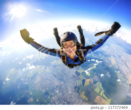 スカイダイビングのイメージ素材 117372469