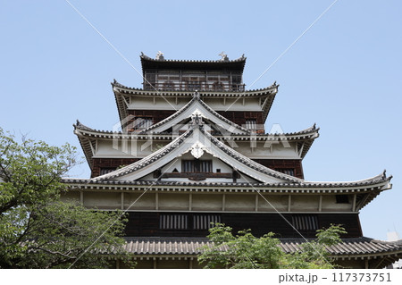 広島城、側面 117373751