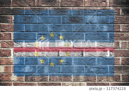 Cape Verde flag background illustration large file 117374228