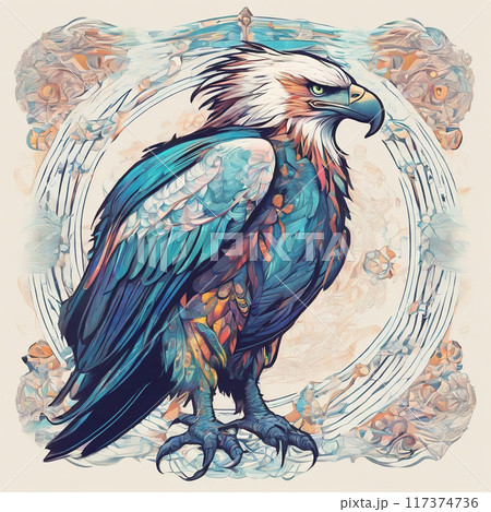 デジタルアート　大鷲 117374736