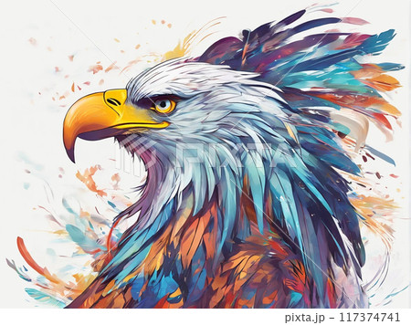 デジタルアート　大鷲 117374741