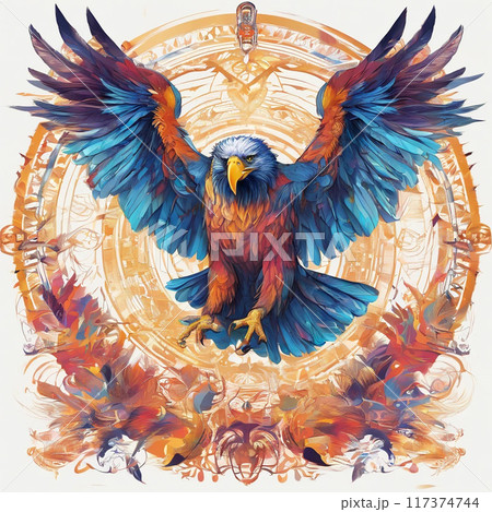 デジタルアート　大鷲 117374744