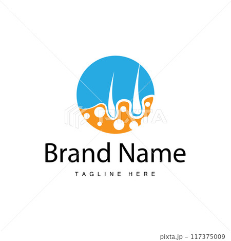 Hair care logo design simple hair skin care silhouette illustration vector template Hair care logo design simple hair skin care silhouette illustration vector template 117375009