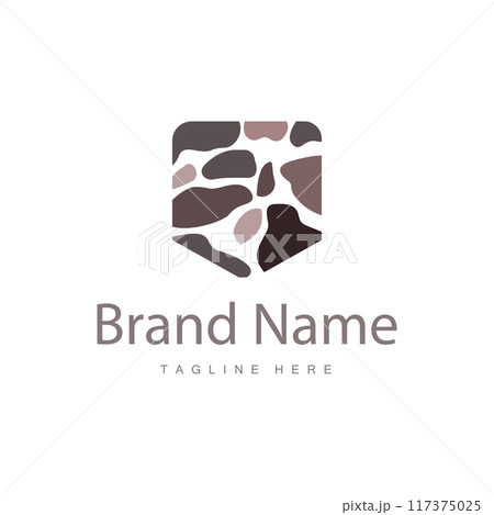 Stone Vector Logo, Stone Design Balance Milestone Vector Templet Symbol Illustration 117375025