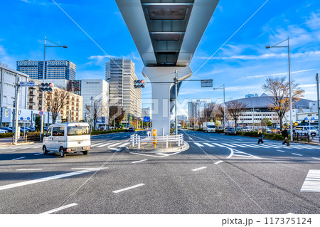 東京都江東区の都市風景 有明テニスの森駅 東京都江東区の都市風景 有明テニスの森駅 117375124