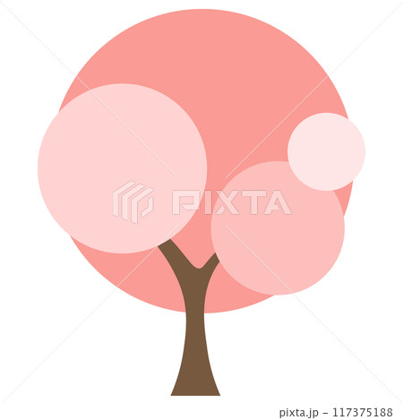 カットイラスト_桜の木 カットイラスト_桜の木 117375188