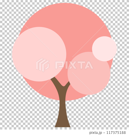 カットイラスト_桜の木 カットイラスト_桜の木 117375188