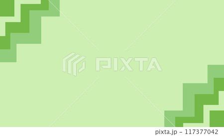 おしゃれでかわいい、幾何学模様のシンプルな背景。緑、黄緑。 おしゃれでかわいい、幾何学模様のシンプルな背景。緑、黄緑。 117377042