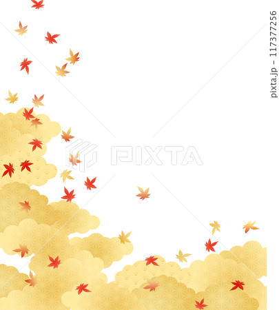 背景素材-秋紅葉2024-4-1ベクのイラスト素材 [117377256] - PIXTA