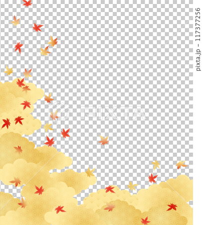 背景材料-秋天樹葉2024年4月1日向量 117377256