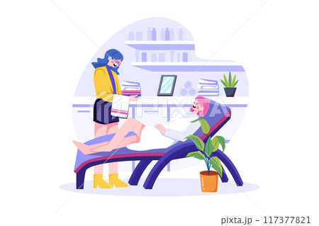 Customers Receiving Services in Spa Salons Customers Receiving Services in Spa Salons 117377821