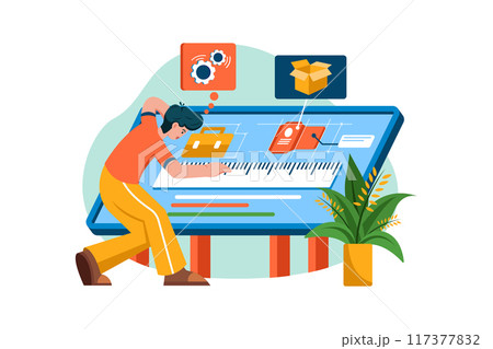 Product Designer Illustration concept on white background 117377832