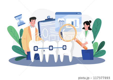 Dentists present procedure braces correction 117377893