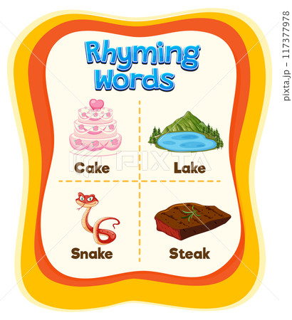 Rhyming Words Illustration Rhyming Words Illustration 117377978