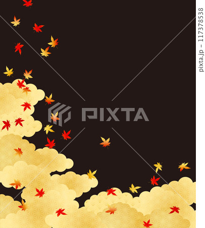 背景素材-秋紅葉2024-4-3テク 117378538