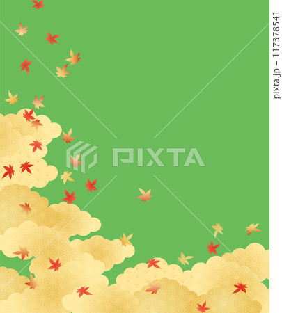 背景素材-秋紅葉2024-4-4ベク 117378541