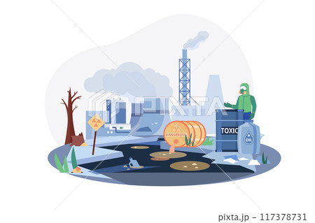 Harmful Waste Illustration concept on white background 117378731