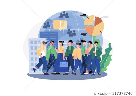 Overpopulation Illustration concept on white background Overpopulation Illustration concept on white background 117378740