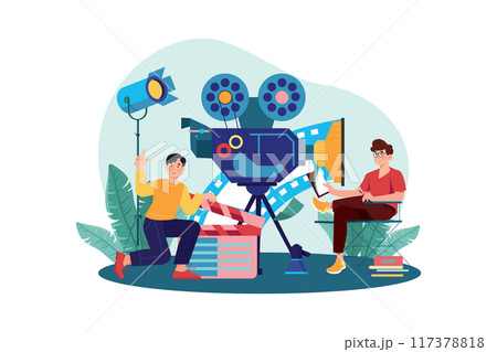 Art Director Illustration concept on white background Art Director Illustration concept on white background 117378818