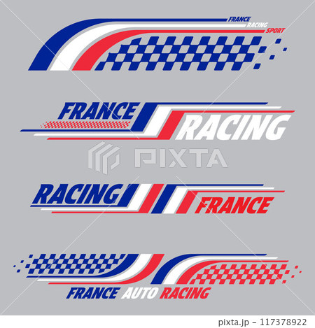 Racing France flag decals 117378922