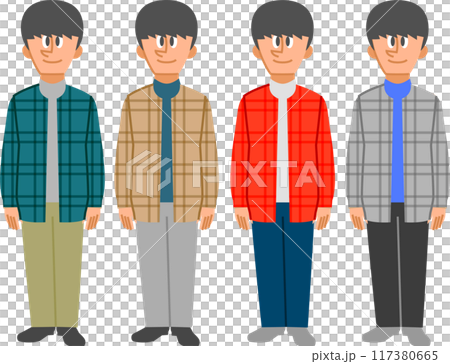 休閒時尚的年輕人 117380665