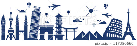 Tour travel around the world illustration Tour travel around the world illustration 117380666