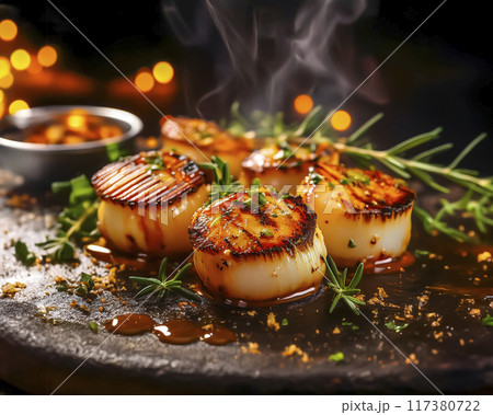 ホタテステーキのイメージ素材 ホタテステーキのイメージ素材 117380722