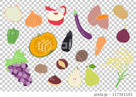 秋季食品插圖集 117381101