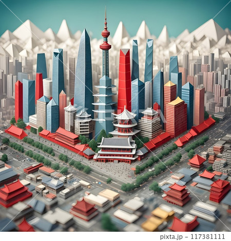 cityscape background with buildings 117381111