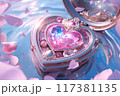 魔法少女風かわいいピンクのハートをあしらえた鏡の変身アイテム 117381135