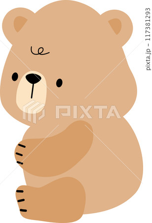 Cute Kawaii Bear Illustration Adorable Cartoon Bear Characters 117381293