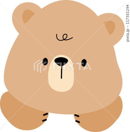 Cute Kawaii Bear Illustration Adorable Cartoon Bear Characters 117381294