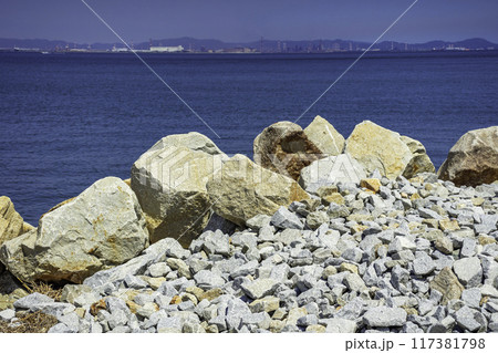 寄島園地　防潮堤建設現場　岡山県浅口市 117381798