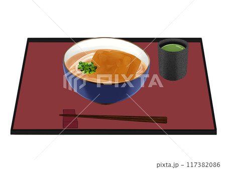 きつねうどん　トレイ付き 117382086
