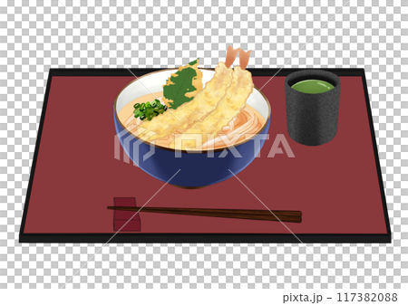 Tempura udon with tray 117382088