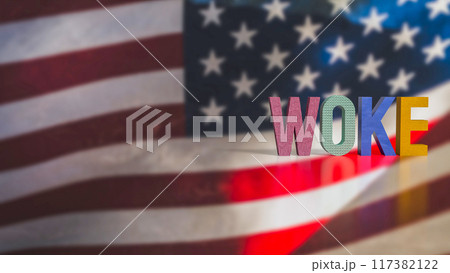The woke text for modern social justice movements 3d rendering. The woke text for modern social justice movements 3d rendering. 117382122