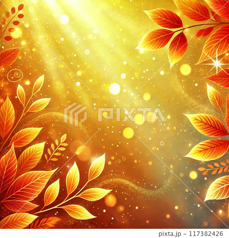 秋彩る美しい紅葉　背景素材 117382426