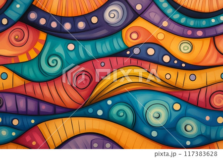 Tribal pattern of australian aboriginal 117383628