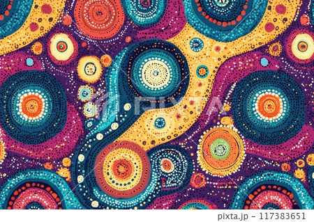 Tribal pattern of australian aboriginal 117383651