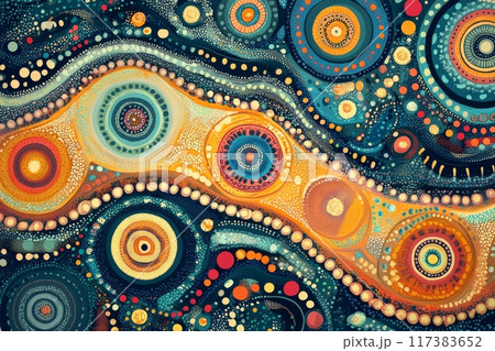Tribal pattern of australian aboriginal 117383652