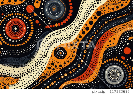 Tribal pattern of australian aboriginal 117383653
