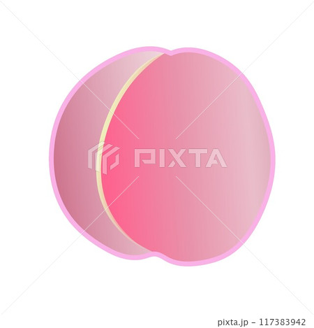 桃の実のイラスト 117383942