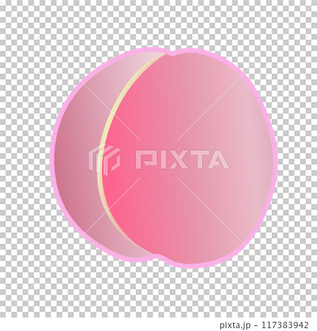 桃の実のイラスト 117383942